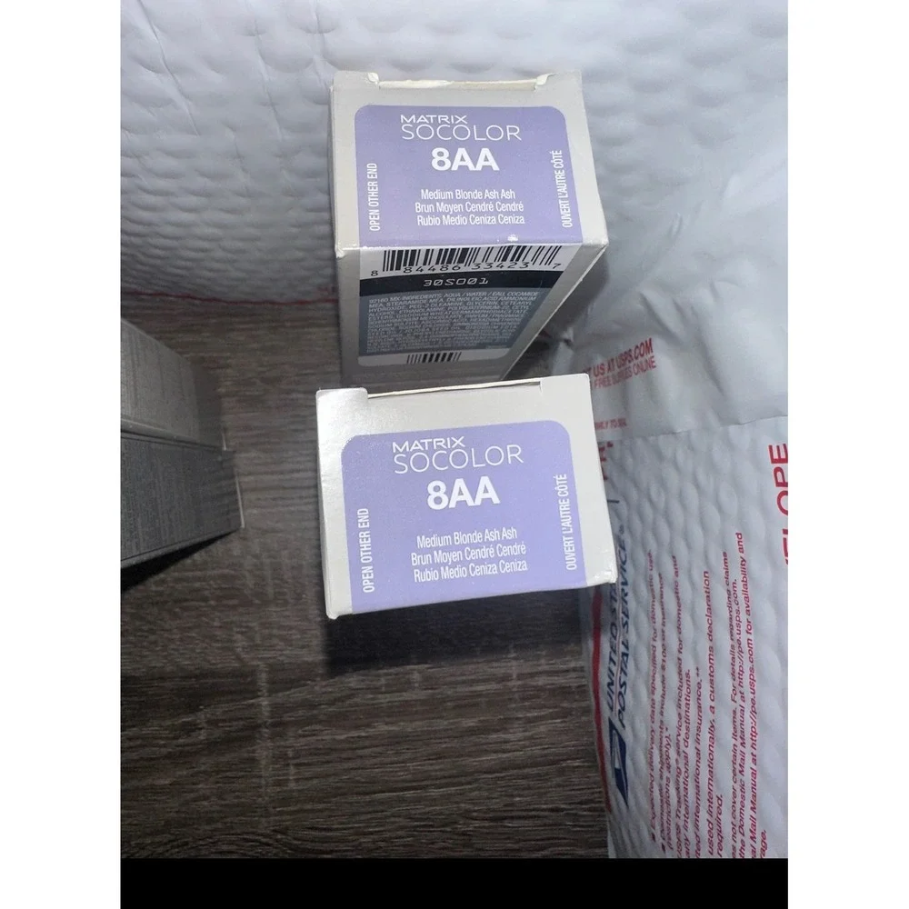 Matrix SoColor Permanent Cream Hair Color 8AA Medium Blonde Ash‎ Ash Lot of 2